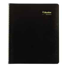 Blueline® Essential Monthly Diary, 11" x 9-1/16", Bilingual, Black