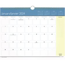 AT-A-GLANCE® QuickNotes® 2.0 Wall Calendar, 15" x 12", Bilingual