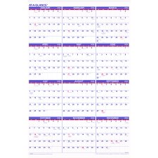 AT-A-GLANCE® Recycled Yearly Wall Calendar, 24" x 36"