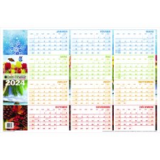 Day-Timer® Reversible Flexible Planner Seasonal/Horizontal, 24" x 36"
