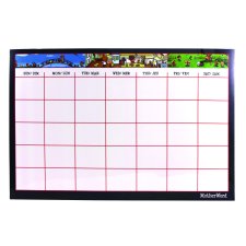 MotherWord® Dry-Erase Calendar Undated, 17" x 11", Bilingual
