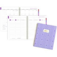AT-A-GLANCE® Badge Collection Weekly/Monthly Planner, 11" x 9", Bilingual