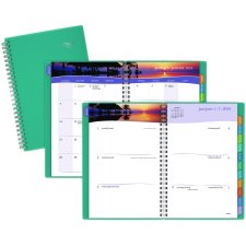 Mead® Tropical Weekly Poly Fashion Planner, 5-7/8x8-1/4", Bilingual