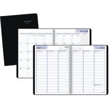 AT-A-GLANCE® Recycled Weekly Appointment Book, 11" x 8", Bilingual, Black
