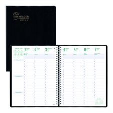 Blueline® Timanager® Weekly/Monthly Business Diary, 11" x 8-1/2", Black