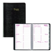 Brownline® Essential Weekly Diary, 8" x 5", Black
