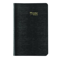 Brownline® Essential Weekly Diary, 8" x 5", Black