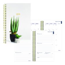 Blueline® Succulent Plant Weekly/Monthly Planner, 8" x 5", Bilingual