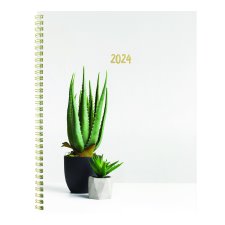Blueline® Succulent Plant Weekly/Monthly Planner, 11" x 8-1/2", Bilingual