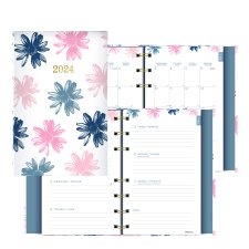 Blueline® CoilPro Passion Weekly/Monthly Planner, 8" x 5", Bilingual, Floral Design