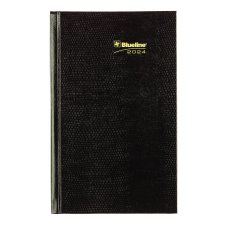 Blueline® Traditional Daily Planner, 8" x 5", Black