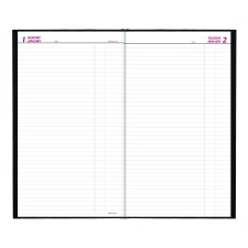 Brownline® Traditional Daily Journal, 13-3/8" x 7-7/8", Black