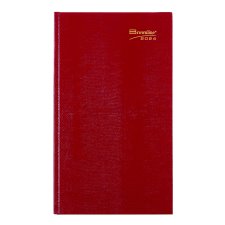 Brownline® Traditional Daily Journal, 13-3/8" x 7-7/8", Red