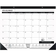 AT-A-GLANCE® Monthly Desk Pad, 22" x 17", Bilingual