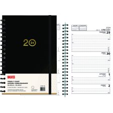 Basics® Weekly Diary, 8" x 5", Bilingual, Black