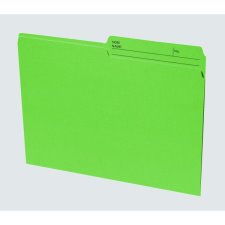 Basics Coloured Reversible File Folders, Letter, Green