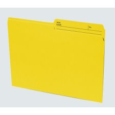 Basics Coloured Reversible File Folders, Letter, Yellow