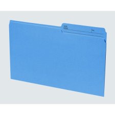 Basics Coloured Reversible File Folders, Legal, Blue