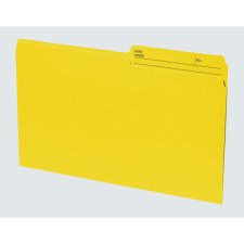 Basics Coloured Reversible File Folders, Legal, Yellow