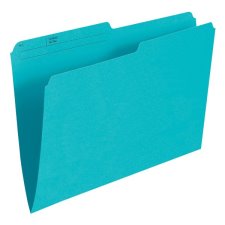 Basics Coloured Reversible File Folders, Letter, Teal