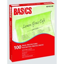 Basics Page Protectors, Matte, 2 mil, Letter, 100/bx