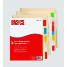 Basics Insertable Indexes, Assorted, 5 tabs 