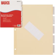 Basics Insertable Indexes, Clear, 5 tabs 