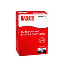Basics Rubber Bands, #24 (1/16"W x 6"L)