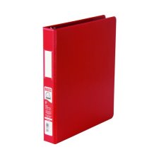 Basics D-Ring Binder, 1", Red