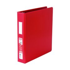 Basics D-Ring Binder, 1-1/2", Red