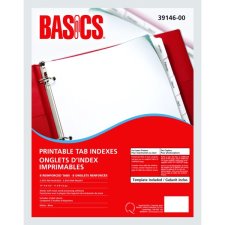 Basics Printable Tab Indexes, 8-Tab