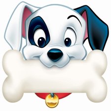 101 Dalmatians Dog Bone Paper Cut-Outs