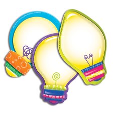 colour My World Light Bulb Paper Cut-Outs