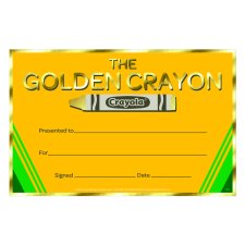 Recognition Award, Crayola Gold Crayon