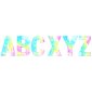 Jumbo Decorative Letters, Fluorescent Tie-Dye