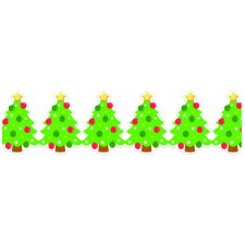 Extra Wide Decorative Trim, Christmas Tree