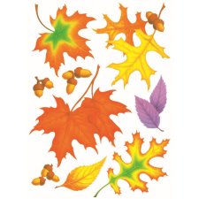 Window Cling, Fall Leaves 