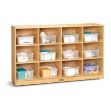 Jonti-Craft 12 Tub Large Mobile Unit, Clear Tubs