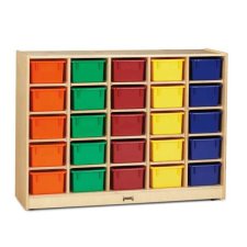 Jonti-Craft 25 Cubbie-Tray Mobile Storage, Coloured Trays 