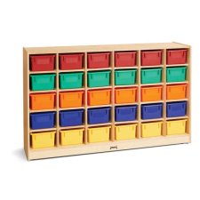 Jonti-Craft 30 Cubbie-Tray Mobile Storage, Coloured Trays