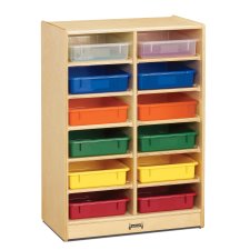 Jonti-Craft 12 Paper-Tray Mobile Storage, Coloured Paper Trays