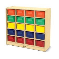 Jonti-Craft 20 Cubbie-Tray Mobile Unit, Coloured Trays