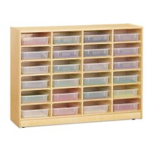 Jonti-Craft 24 Paper-Tray Mobile Storage, Clear Paper-Trays 