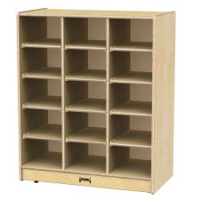 Jonti-Craft 15 Cubbie-Tray Mobile Unit, Plywood Back, No Trays