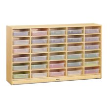 Jonti-Craft 30 Paper-Tray Mobile Storage, Clear Paper-Trays