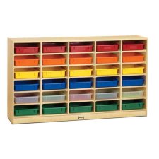 Jonti-Craft 30 Paper-Tray Mobile Storage, Coloured Paper-Trays