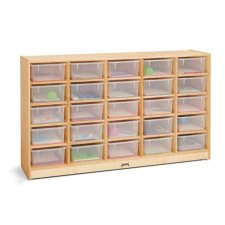 Jonti-Craft 25 Tub Mobile Storage, Clear Tubs