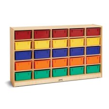 Jonti-Craft 25 Tub Mobile Storage, Coloured Tubs