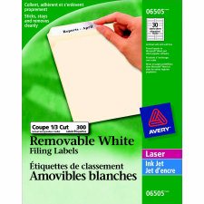 Avery Removable File Folder Labels, White