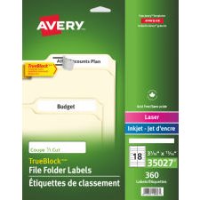 Avery Extra Large TrueBlock File Folder Labels